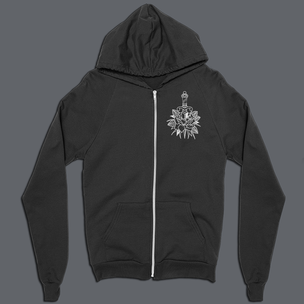 Rose zip up hoodie new arrivals